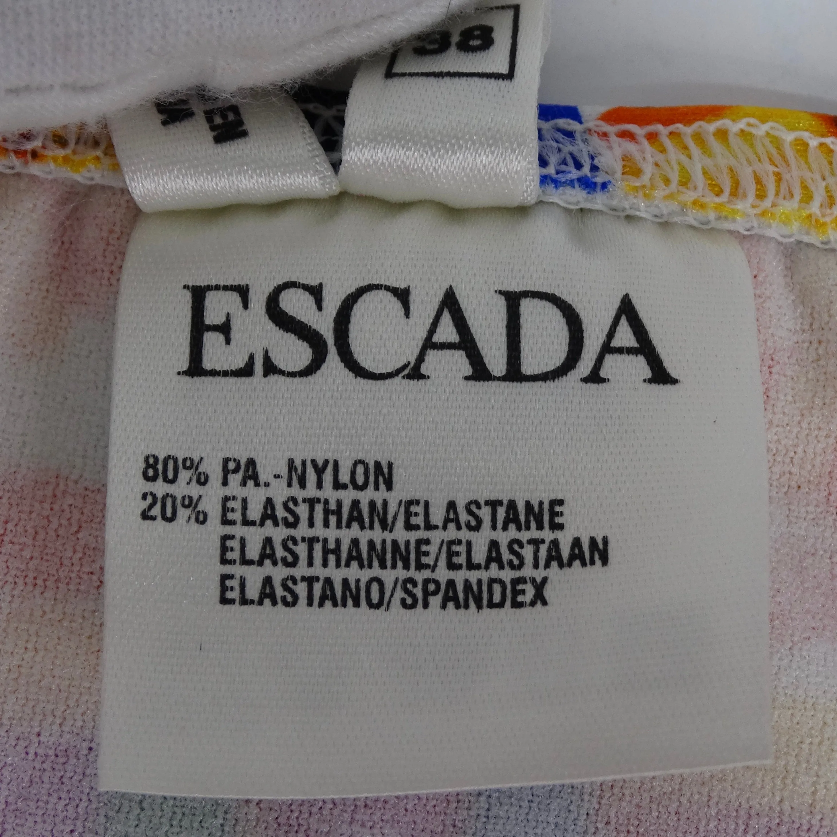 1980s Escada Multicolor O-Ring Bikini