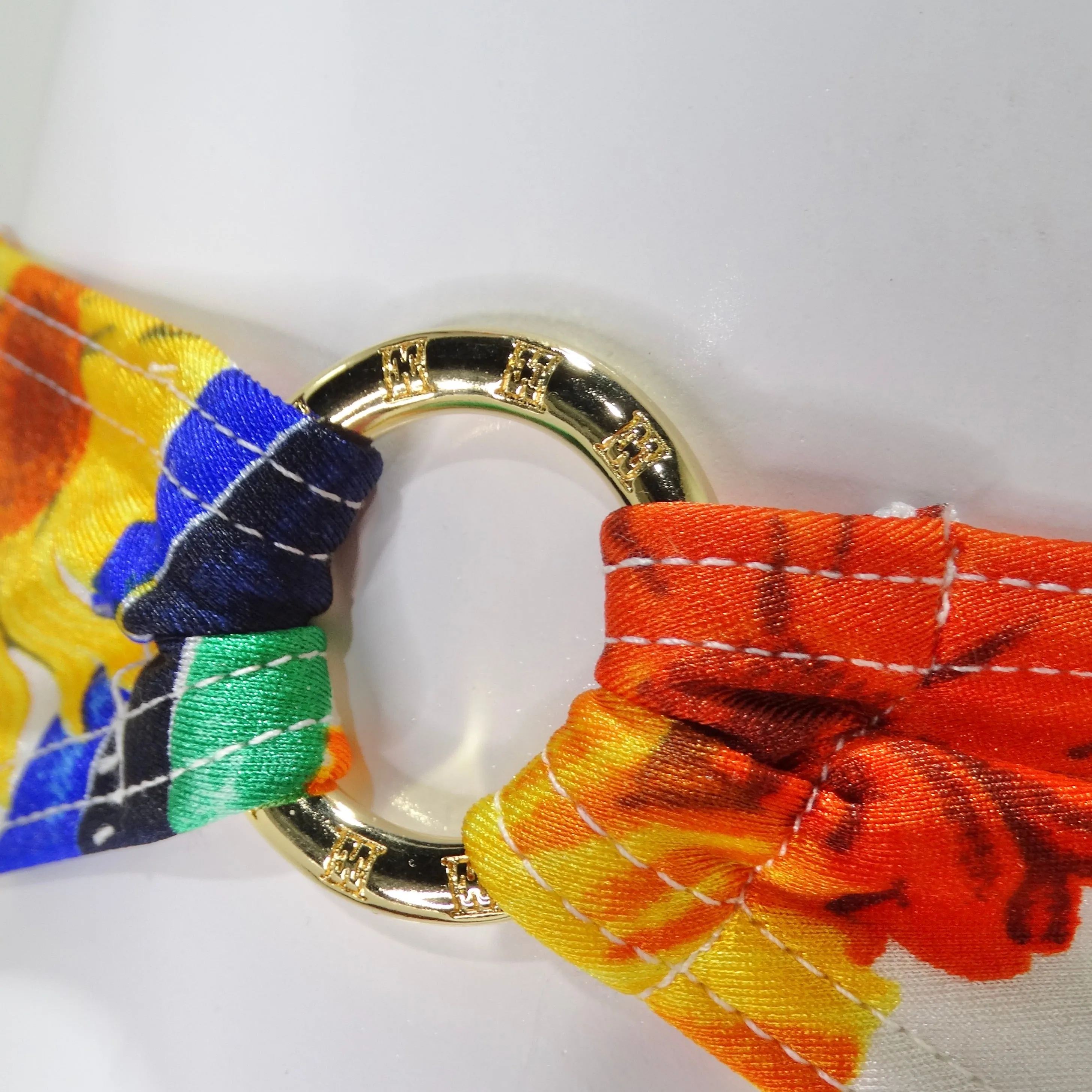 1980s Escada Multicolor O-Ring Bikini
