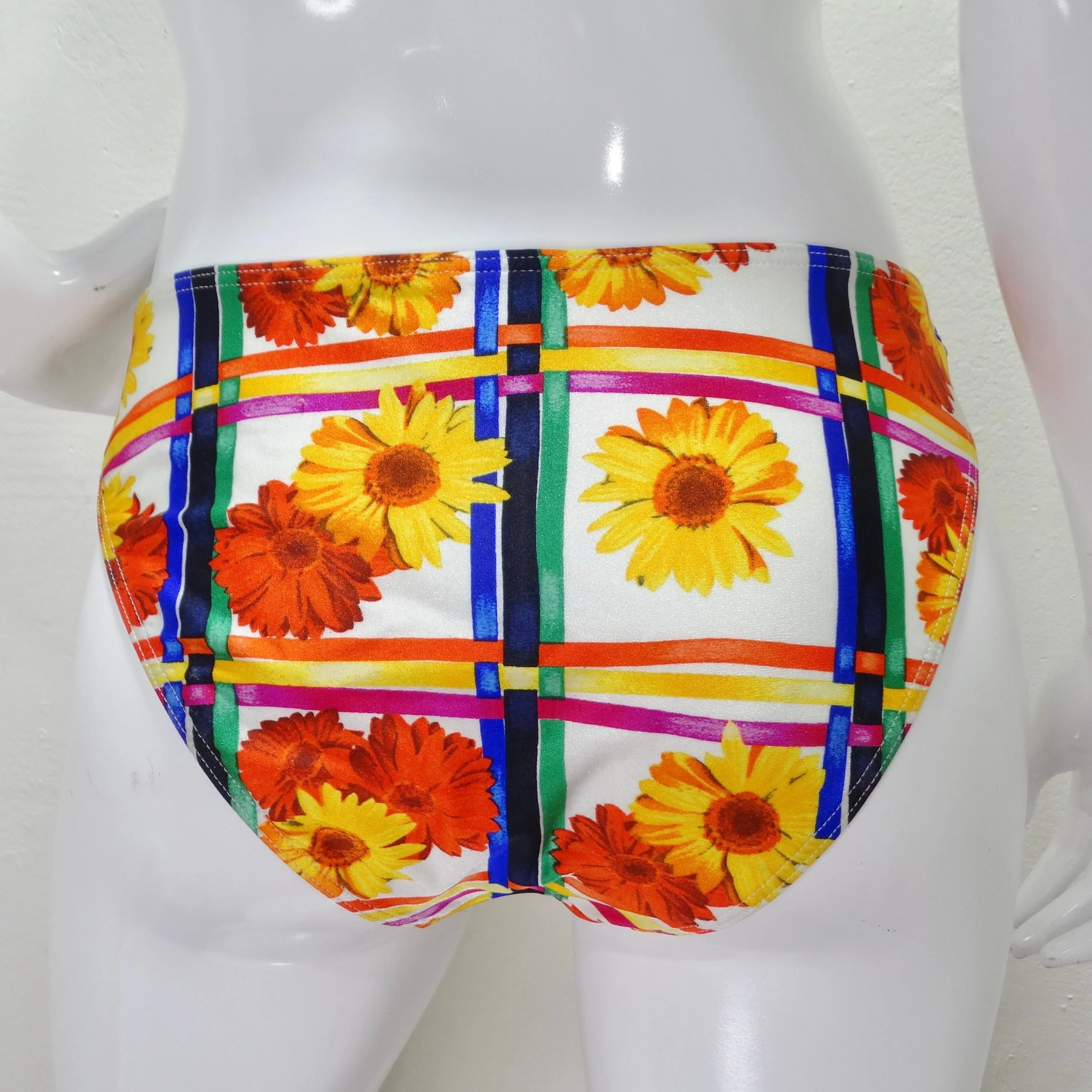 1980s Escada Multicolor O-Ring Bikini