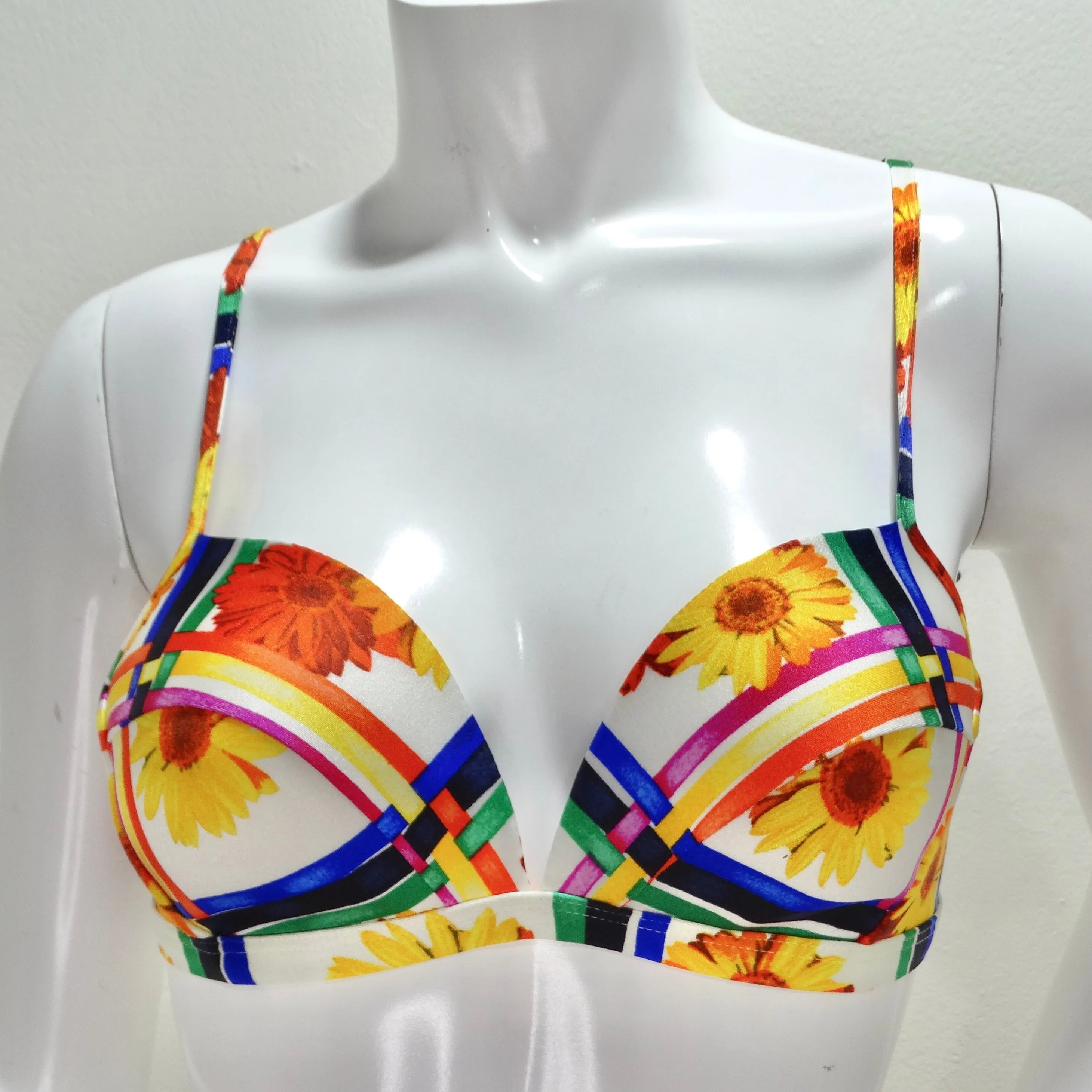1980s Escada Multicolor O-Ring Bikini