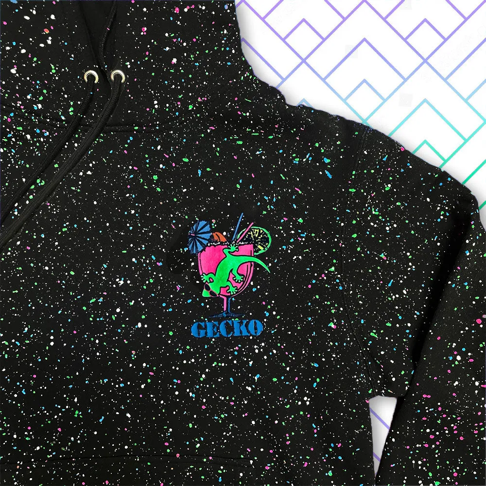1989 Glow-In-The-Dark Splatter Hoodie - Gecko Cocktail Club - Limited Edition