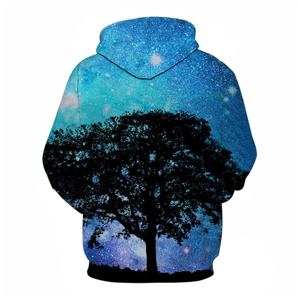 3D Graphic Printed Hoodies Tree