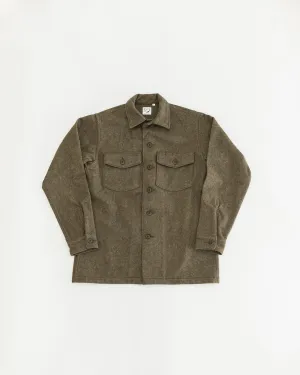 8045-W76 - Fatigue Shirt Melton Wool - Army Green