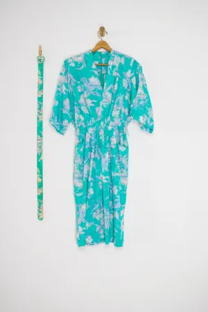 80’s AQUA BATWING DRESS / MEDIUM