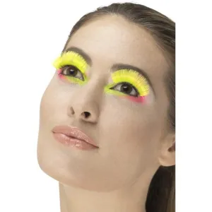 80s Party Eyelashes, Neon Yellow