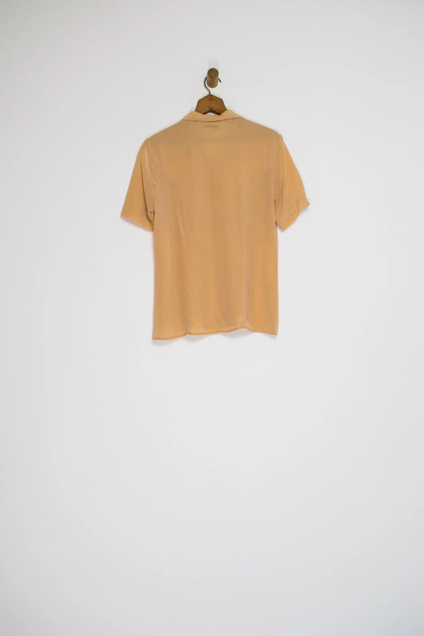 80’s PEACH SILK BLOUSE / MEDIUM