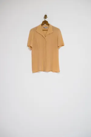 80’s PEACH SILK BLOUSE / MEDIUM