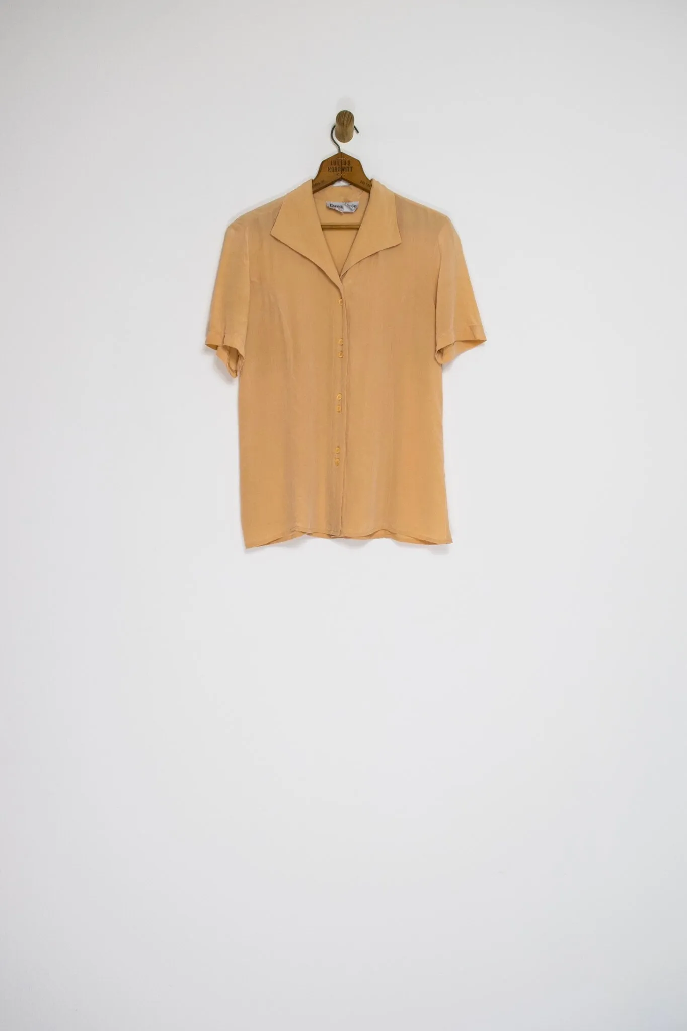 80’s PEACH SILK BLOUSE / MEDIUM