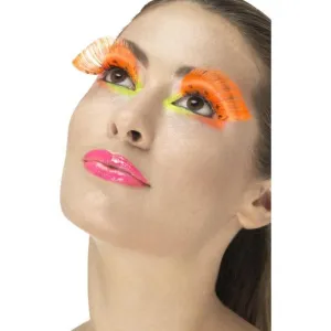 80s Polka Dot Eyelashes - Neon Orange