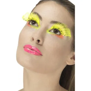 80s Polka Dot Eyelashes - Neon Yellow