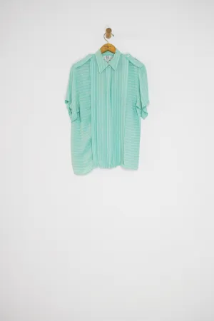 80’s SPEARMINT BUTTON UP / MEDIUM