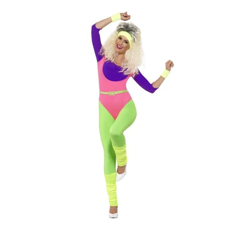 80s Work Out Costume, with Jumpsuit