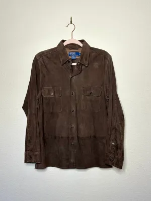 90’s Polo Ralph Lauren Brown Suede Overshirt (Men’s M)