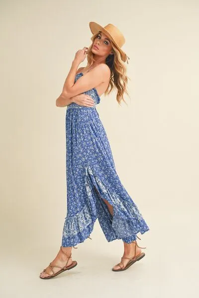 Aemi   Co Ditsy Floral Ruffled Hem Maxi Cami Dress