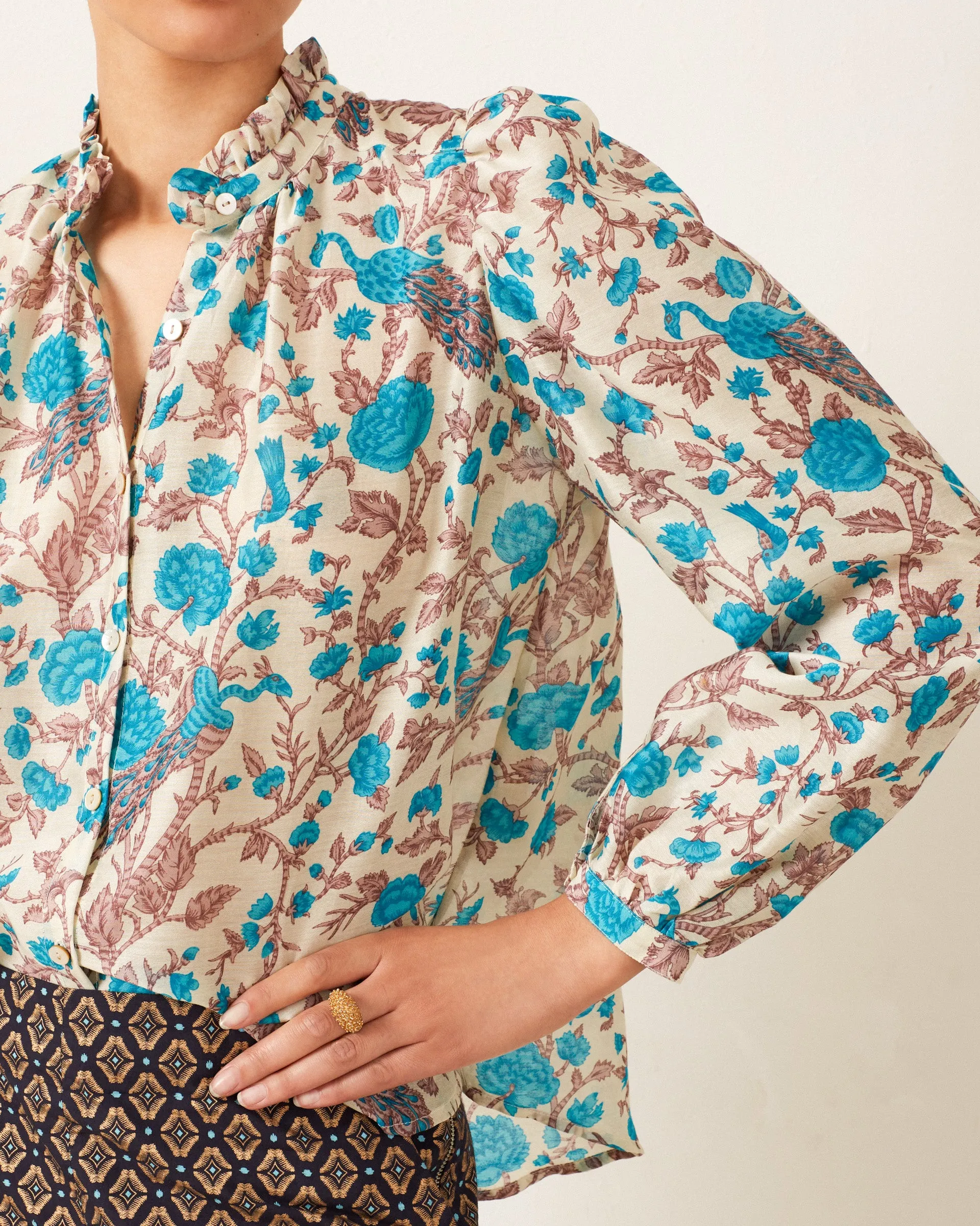 Annabel Peacock Plume Shirt