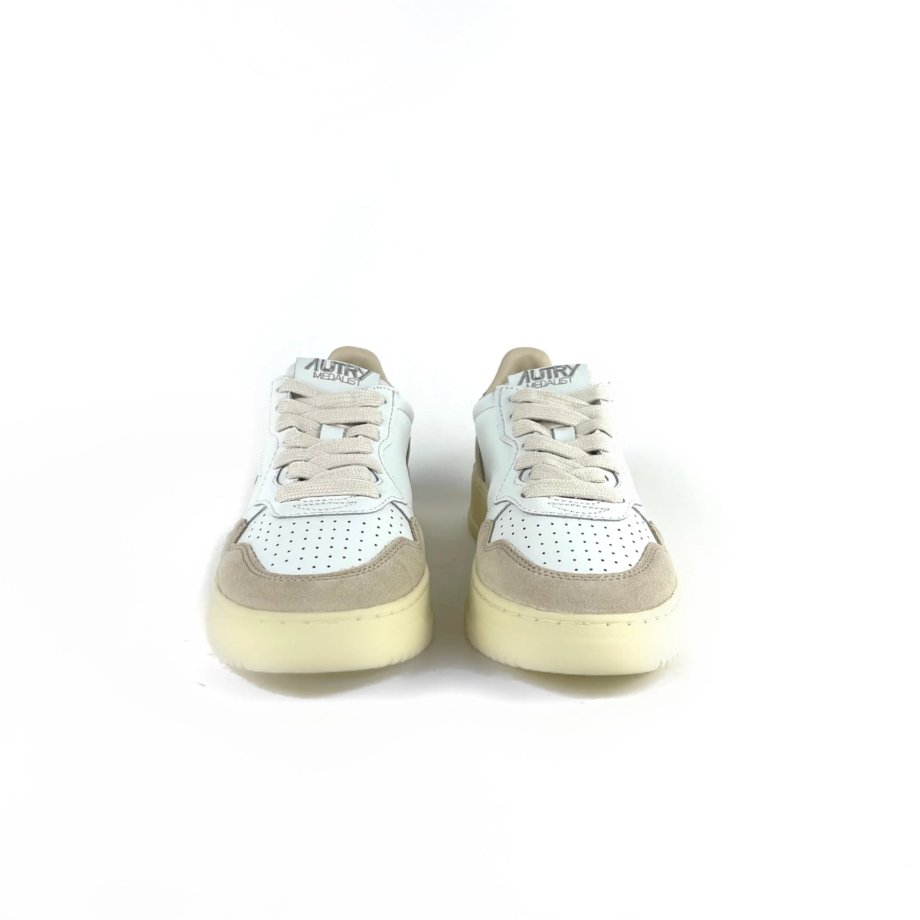 Autry - Medalist Low AULW LS55 (White/Azure/Suede Beige)
