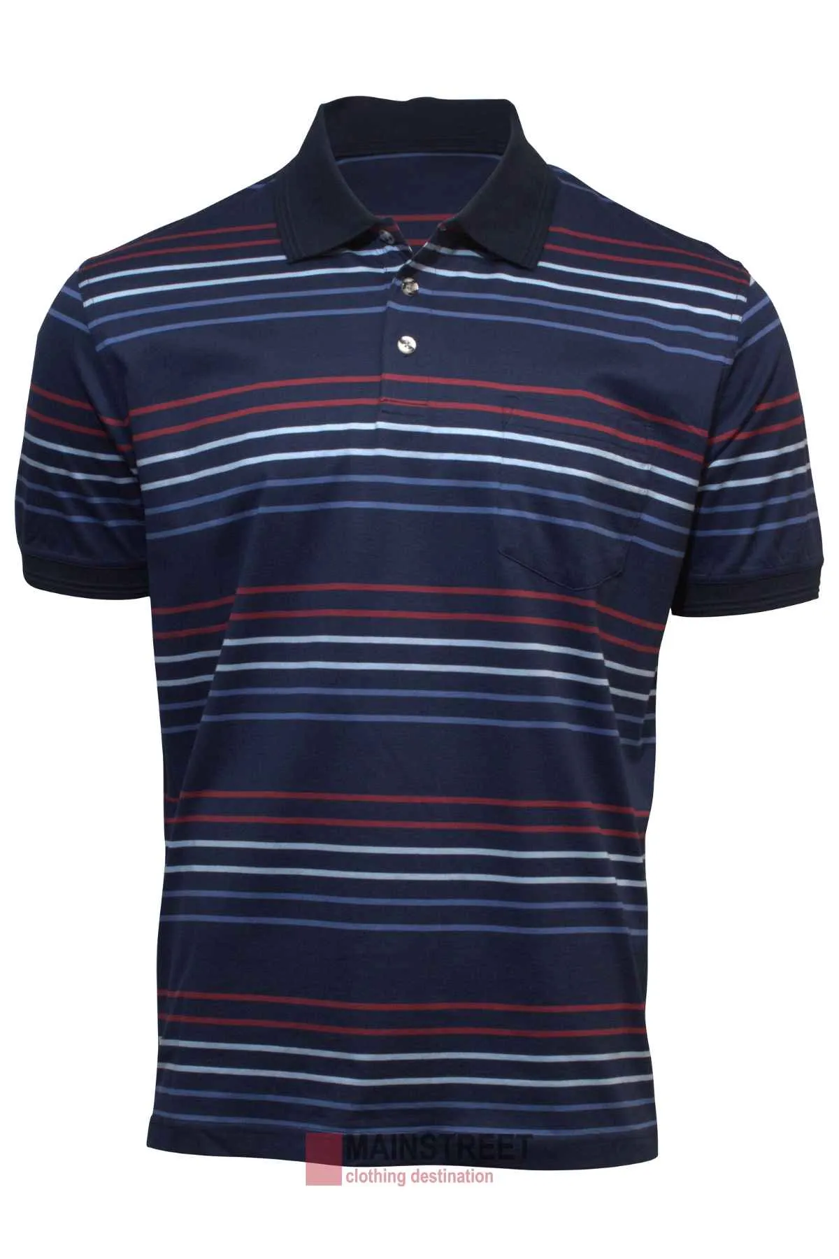 Back Bay Mercerised Cotton Striped Polo