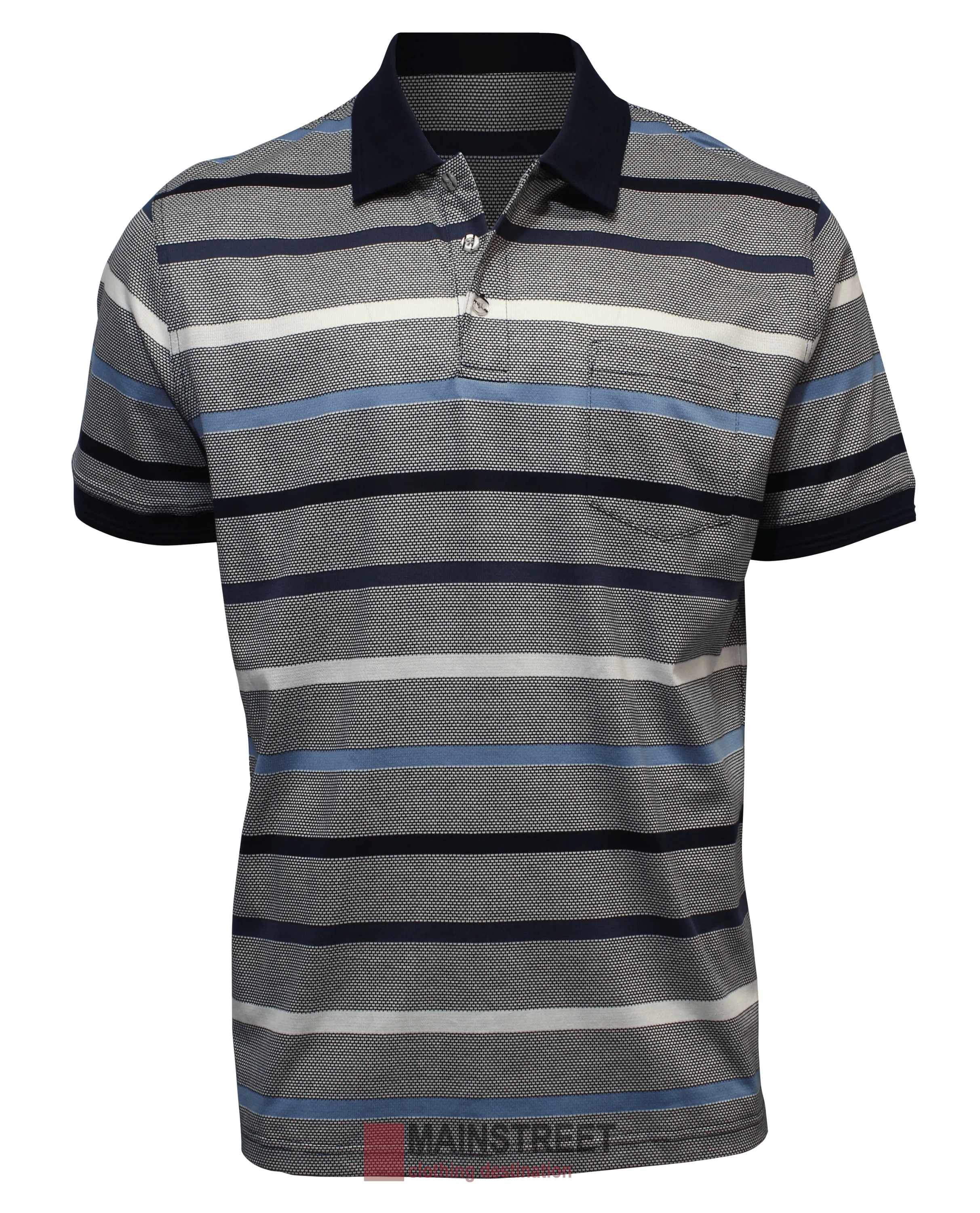 Back Bay Mercerised Cotton Striped Polo