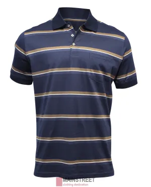 Back Bay Mercerised Cotton Striped Polo