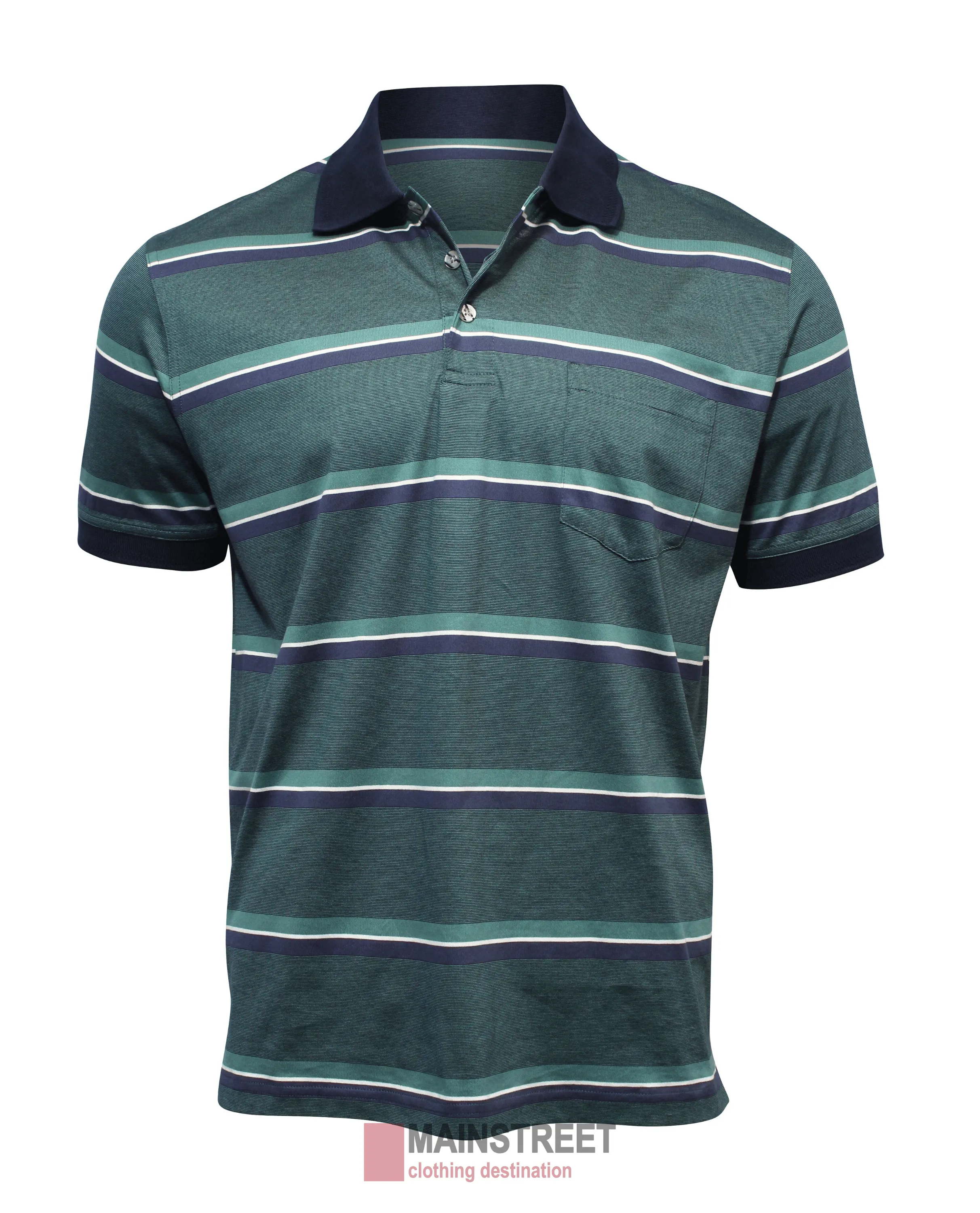 Back Bay Mercerised Cotton Striped Polo