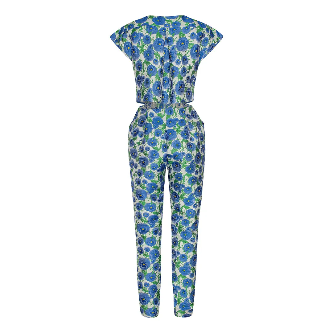 Betty Jumpsuit - Blue Floral