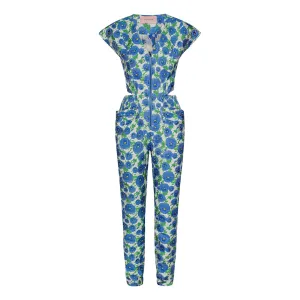 Betty Jumpsuit - Blue Floral