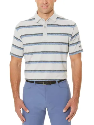 Big & Tall Opti-Soft Heather Printed Stripe Polo