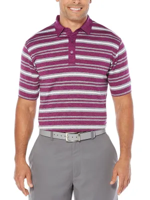 Big & Tall Opti-Soft Heather Striped Polo