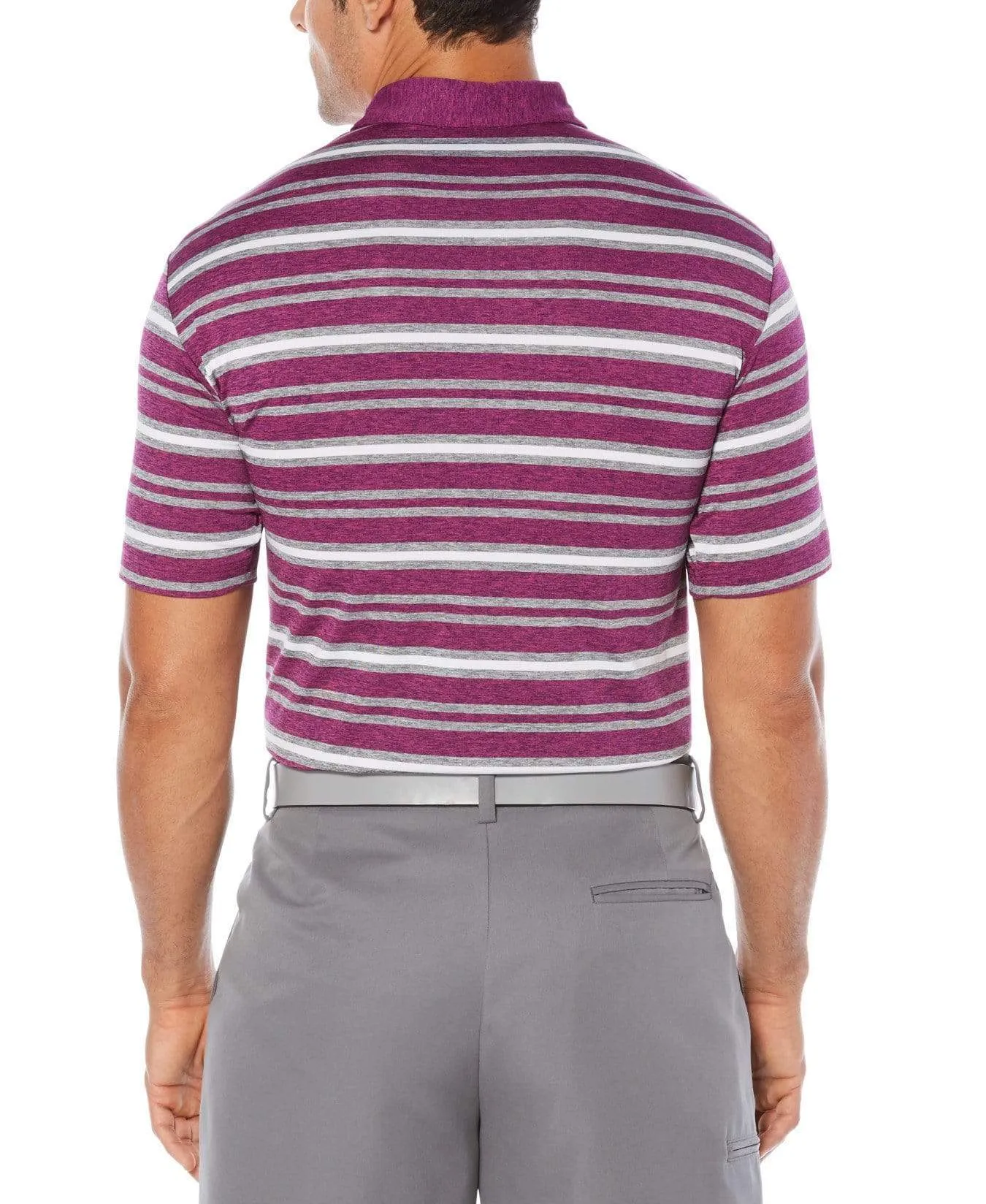Big & Tall Opti-Soft Heather Striped Polo
