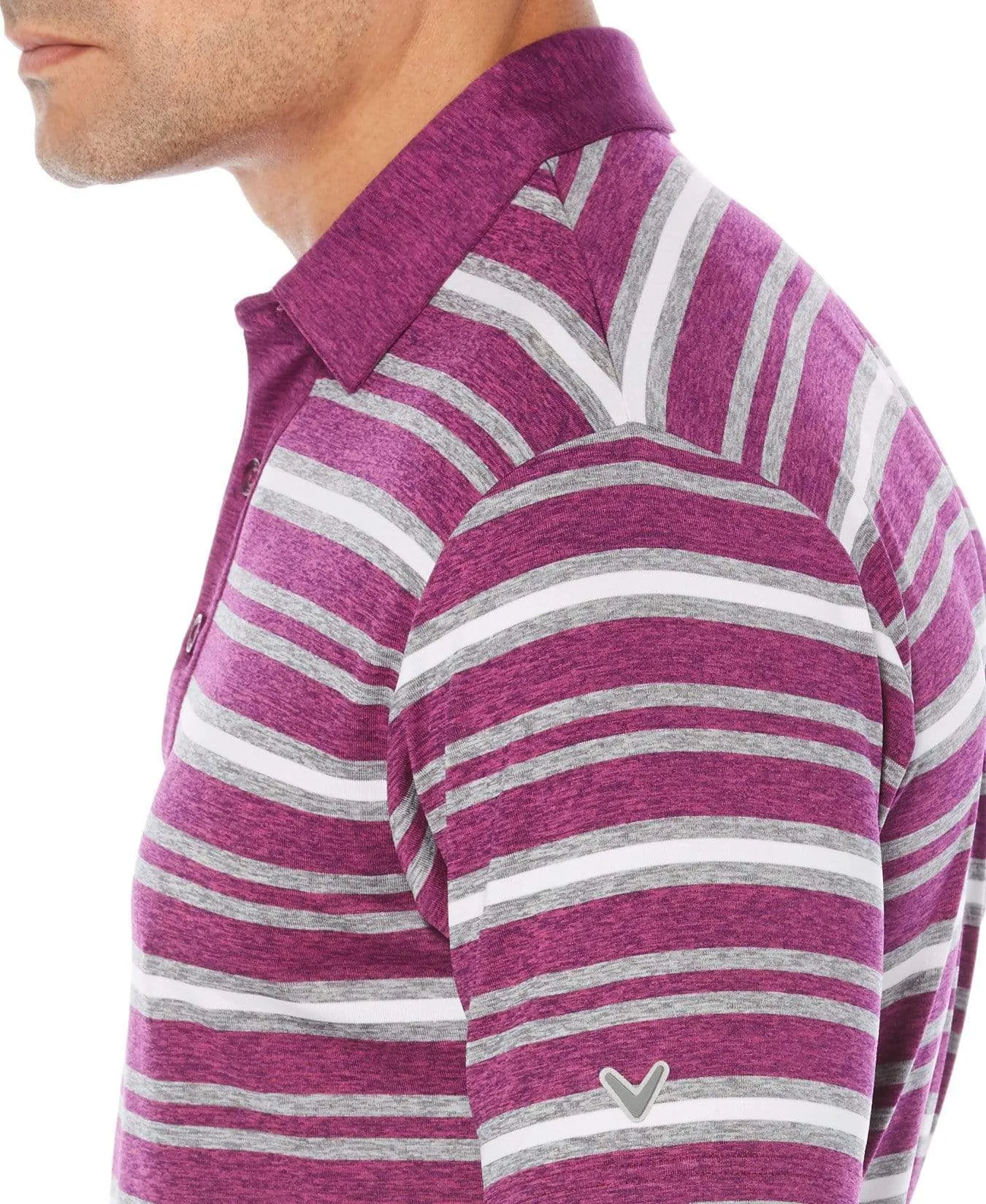 Big & Tall Opti-Soft Heather Striped Polo