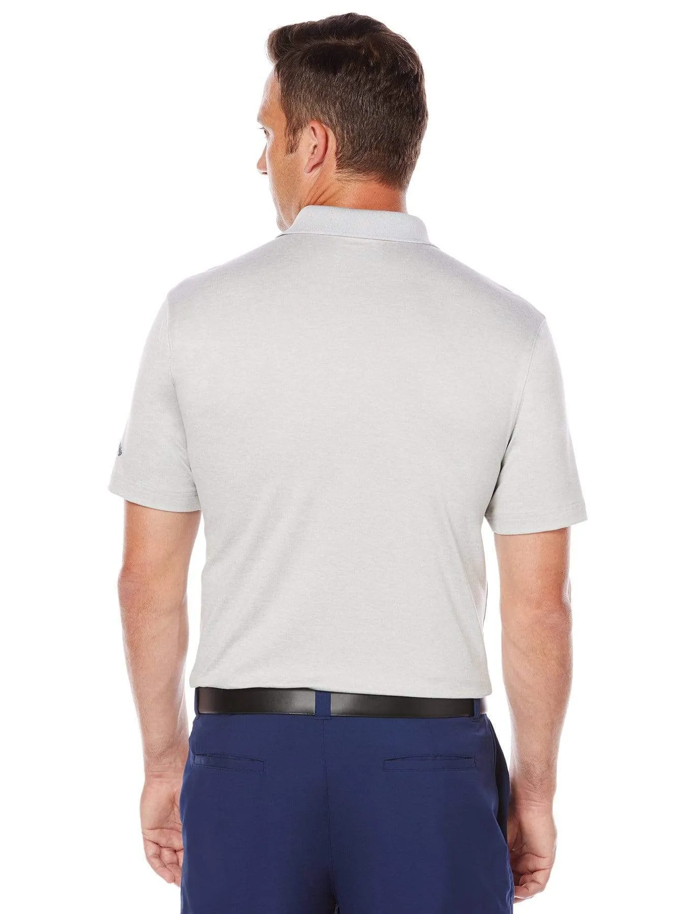 Big & Tall Opti-Soft Ombre Chest Stripe Heather Polo