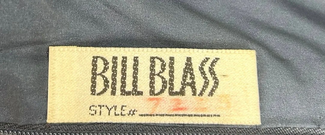 Bill Blass 1980's Navy Blue Sequin Sailor Cocktail Dress