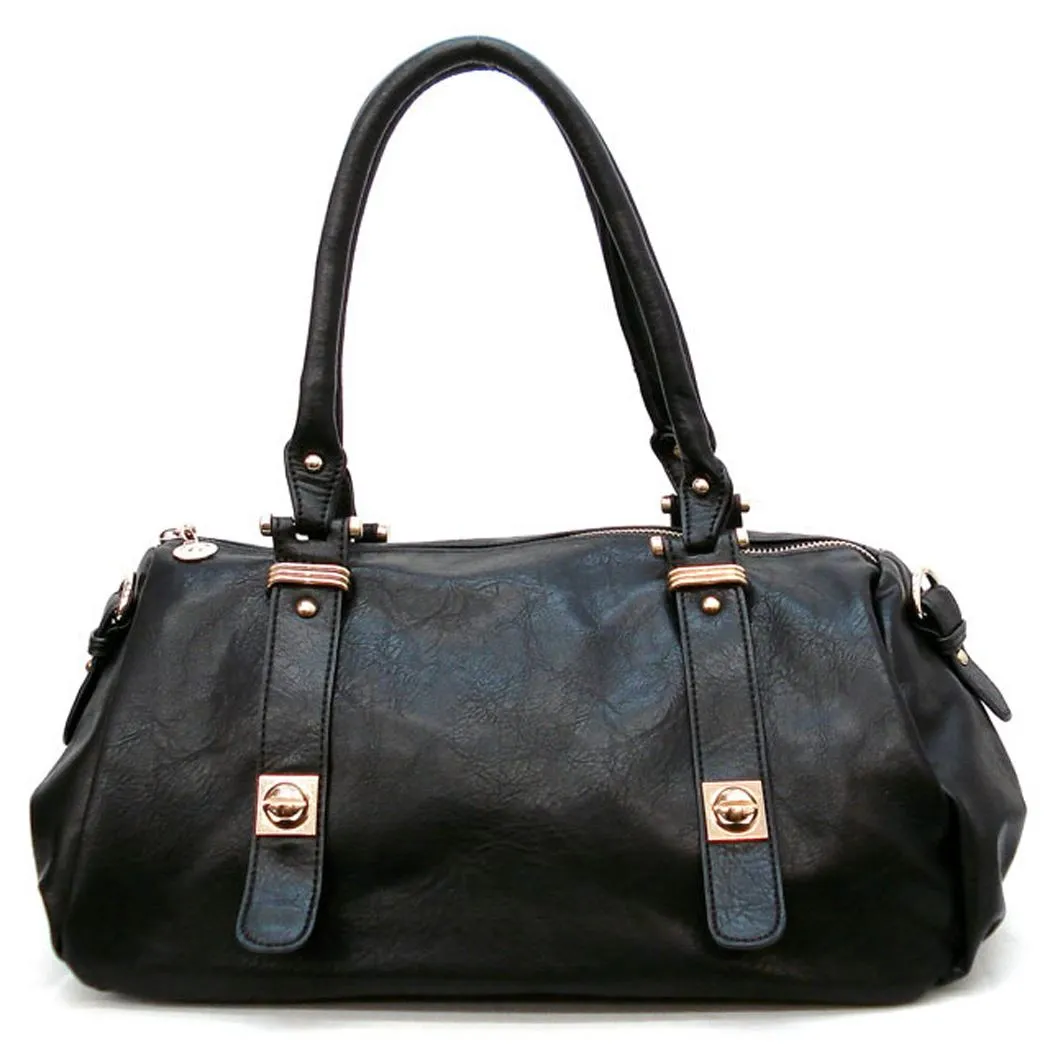 Black doctor style Shoulder bag Designer inspired R boxer Studs handbag