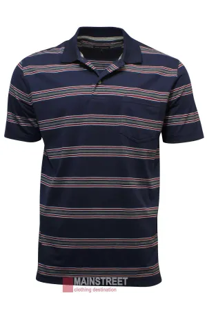 Blue Horizon Jersey Striped Polo