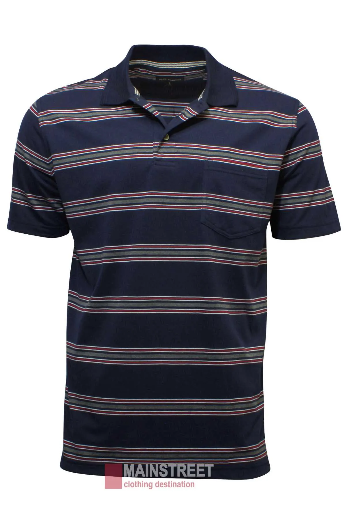 Blue Horizon Jersey Striped Polo