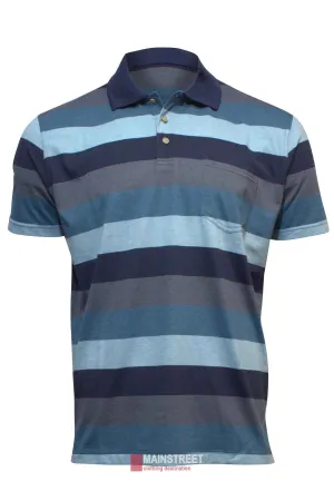 Blue Horizon Striped Polo