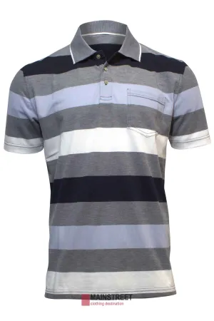 Blue Horizon Striped Polo