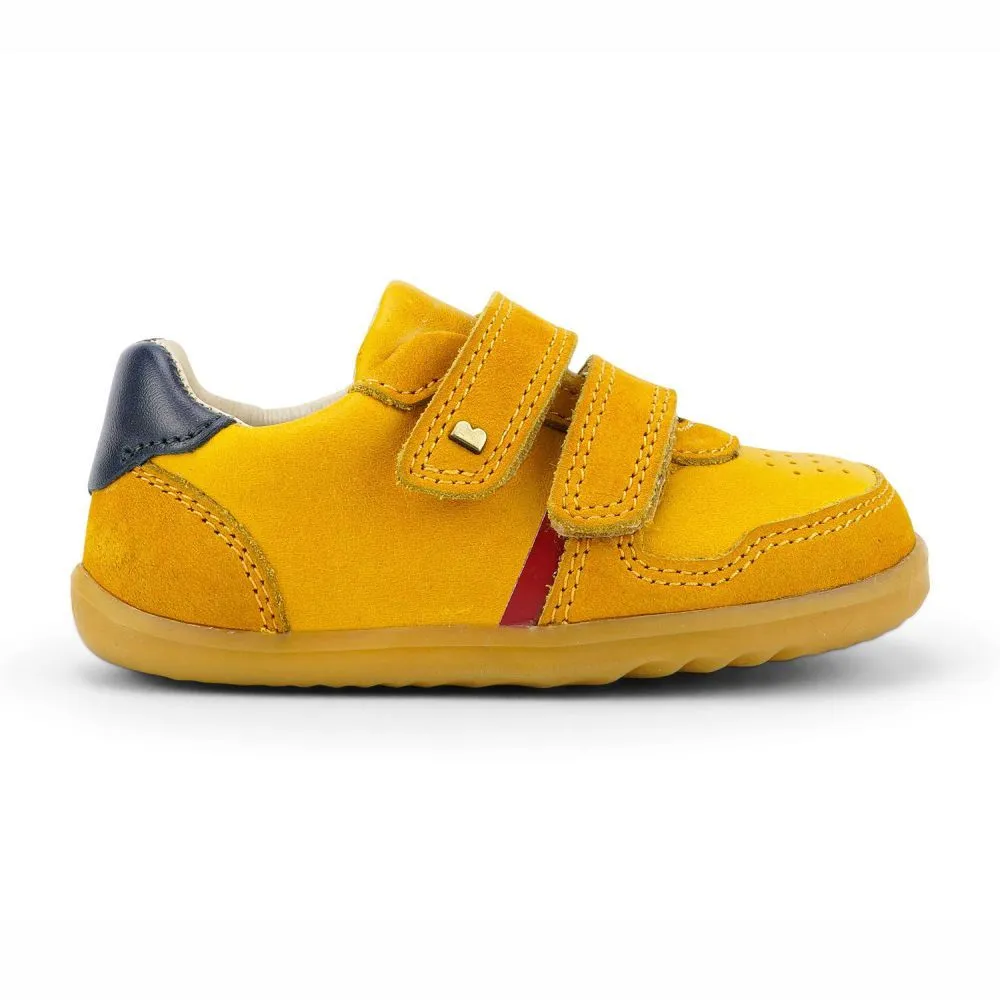 Bobux Step Up Riley Chartreuse   Navy Trainers