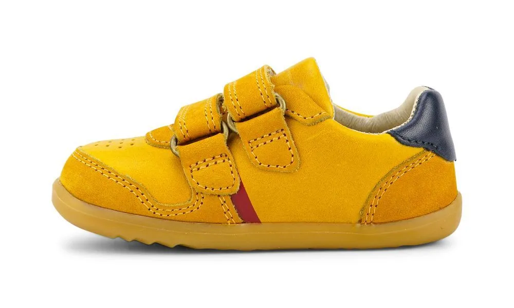 Bobux Step Up Riley Chartreuse   Navy Trainers