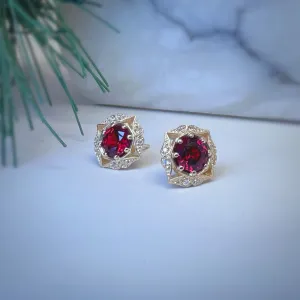 Bostonian Lila Earrings Chatham Ruby