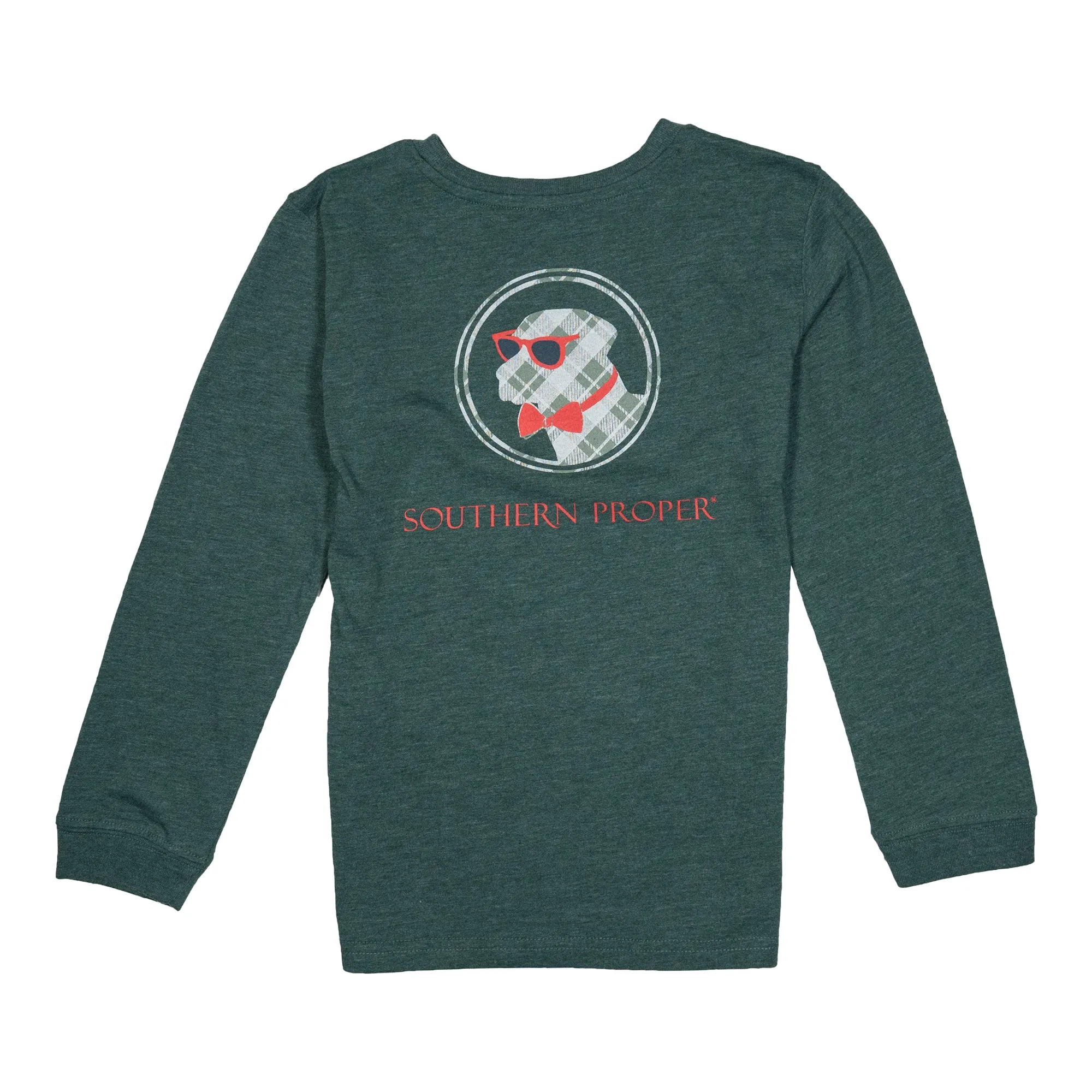 Boys - Retro Plaid Logo LS Tee