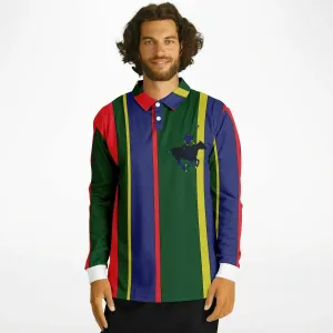 Carib Pony Polo Striped Long Sleeved Shirt