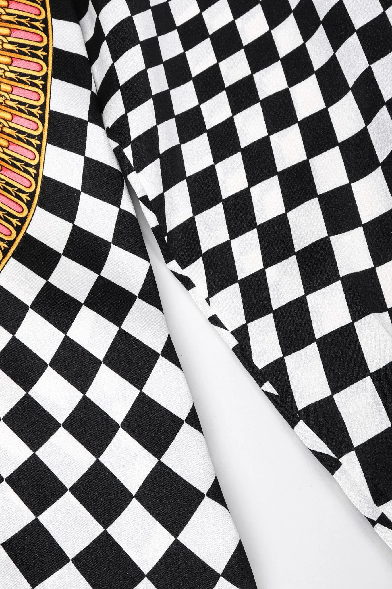 Checkered Baroque Print Shirt