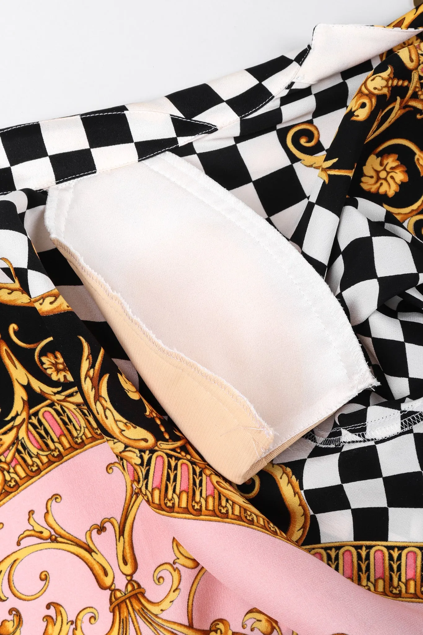 Checkered Baroque Print Shirt