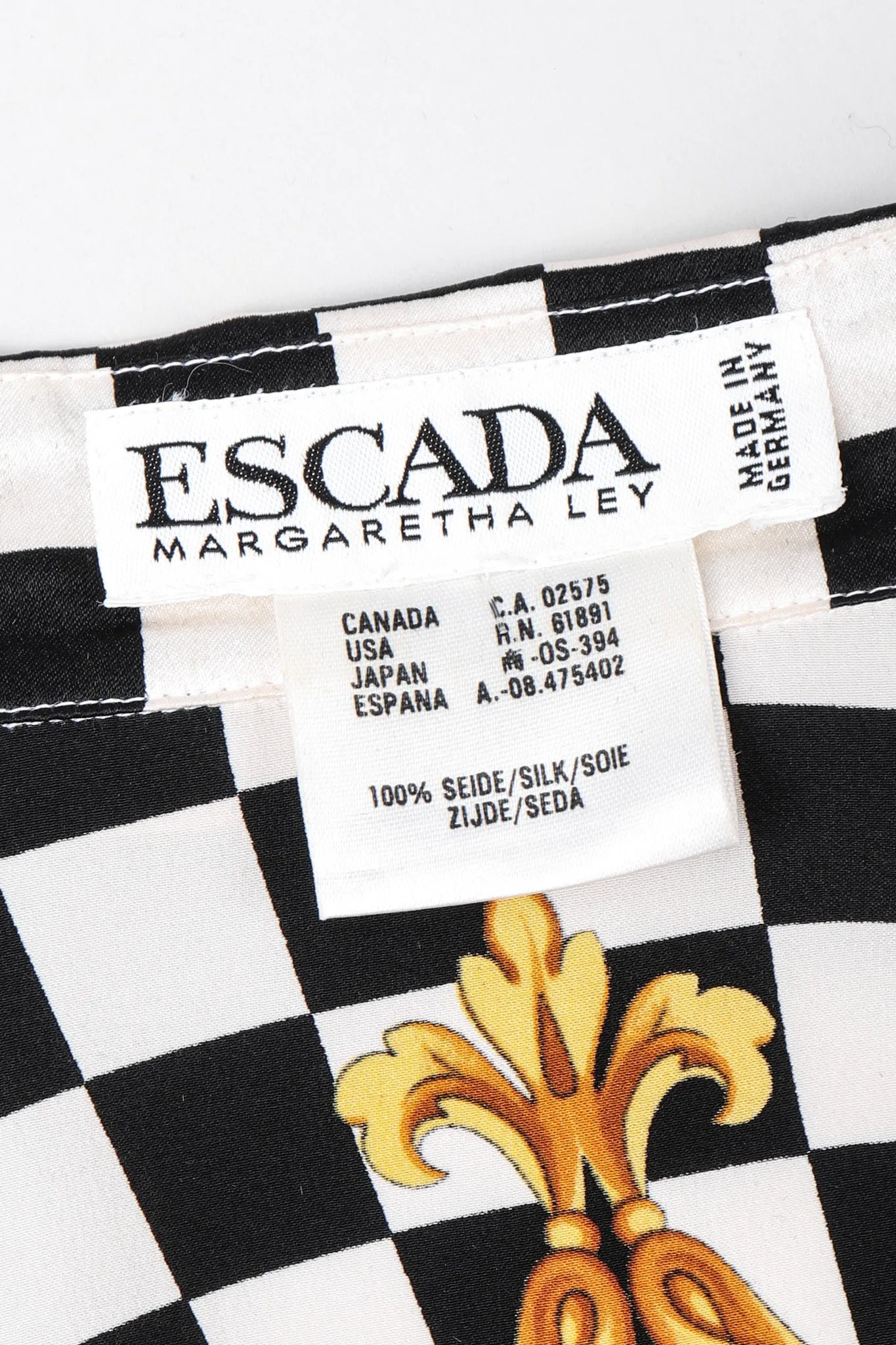 Checkered Baroque Print Shirt