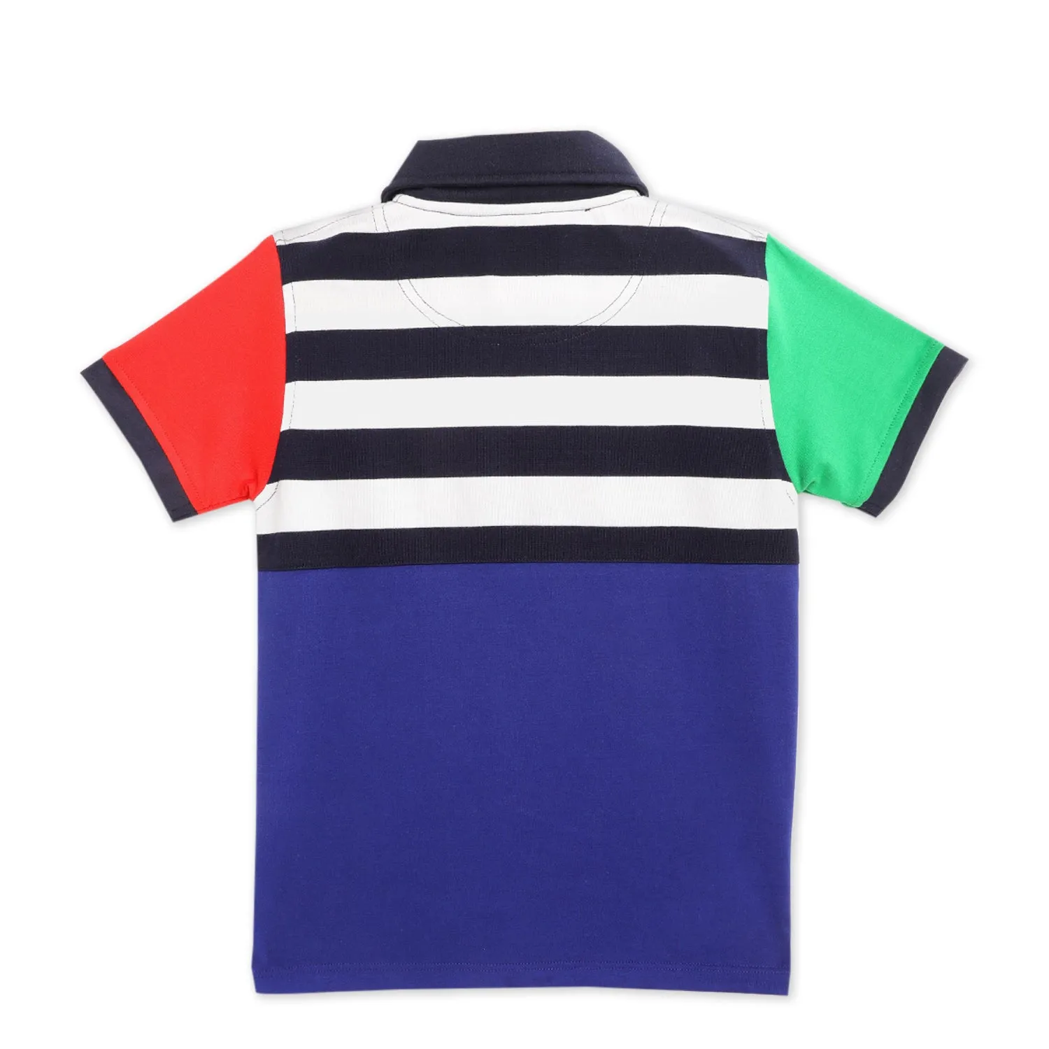 Clolorblock Striped Polo Tshirt