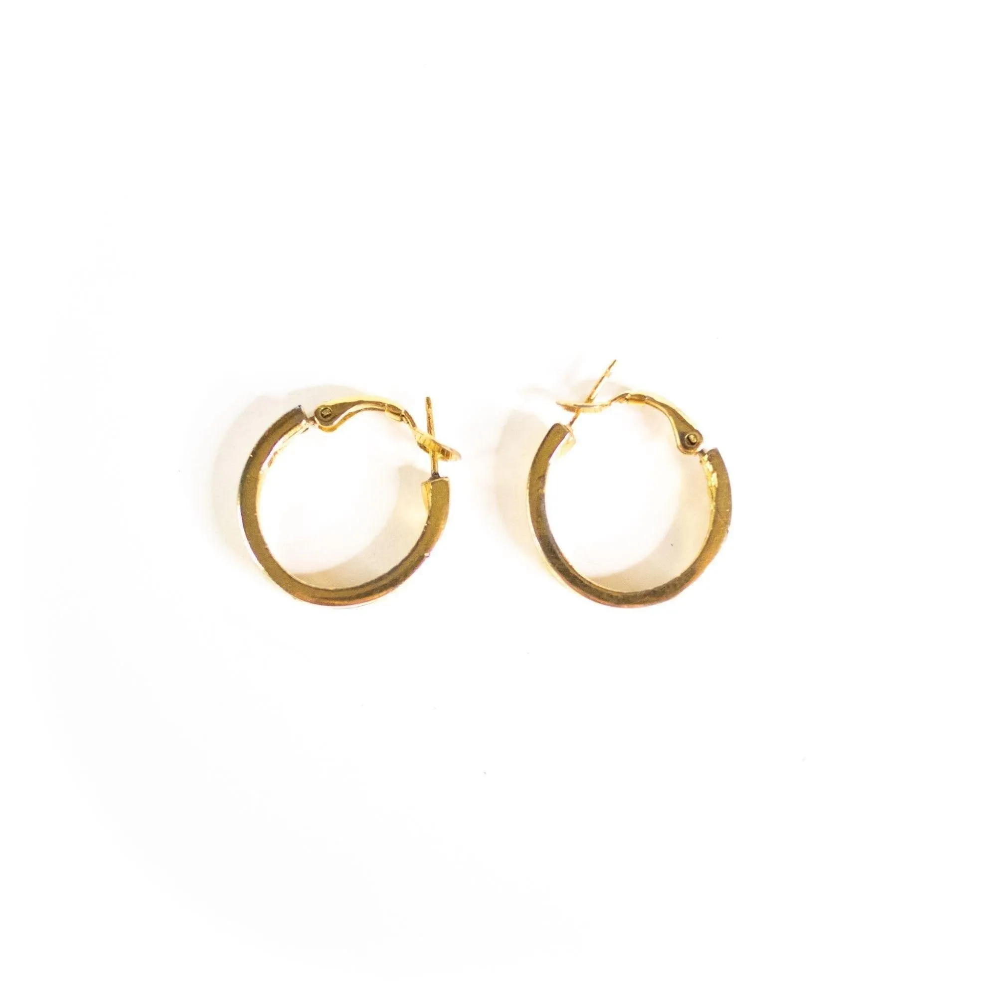 Crown Trifari Hoop Earrings