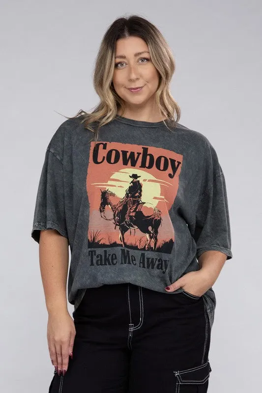 Curvy Cowboy Take Me Away Graphic Top