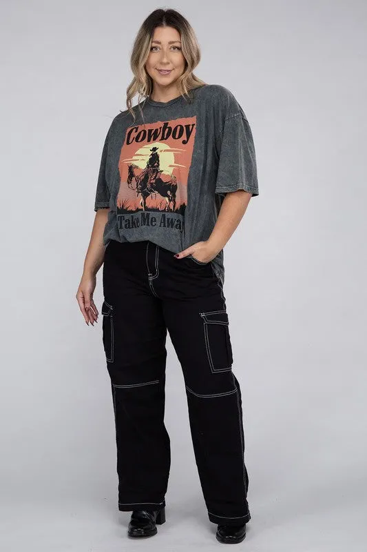 Curvy Cowboy Take Me Away Graphic Top