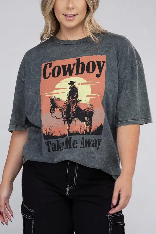 Curvy Cowboy Take Me Away Graphic Top